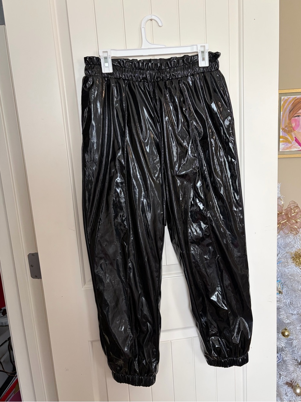 leather joggers